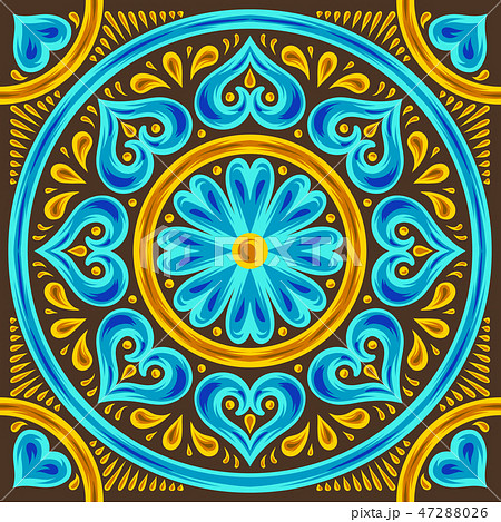 Moroccan ceramic tile pattern. Moroccan ceramic tile pattern. 47288026