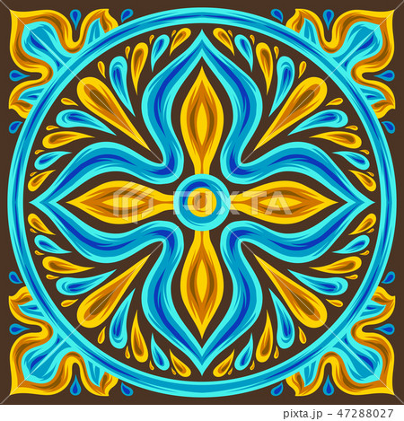 Moroccan ceramic tile pattern. Moroccan ceramic tile pattern. 47288027