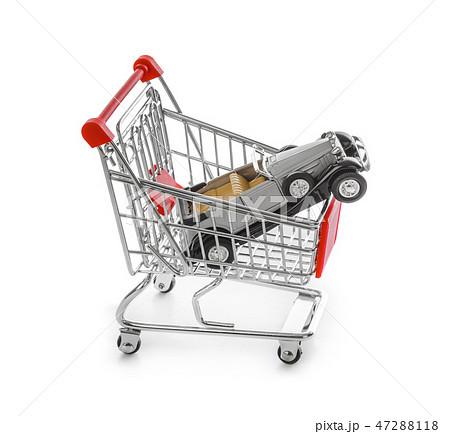 Toy car in shopping cart 47288118