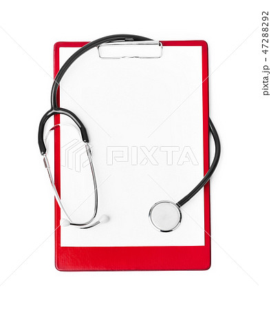 Medical clipboard and stethoscope Medical clipboard and stethoscope 47288292