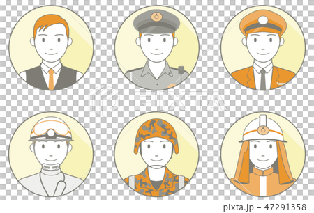 人物アイコン_輪郭線有_職業_制服_男性02 47291358