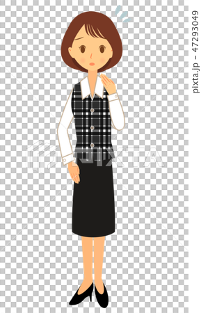 Woman full body in irritated uniform Woman full body in irritated uniform 47293049
