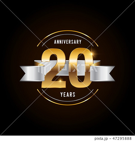 20 years anniversary celebration logotype.  47295888
