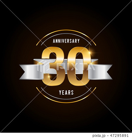 30 years anniversary celebration logotype.  47295891