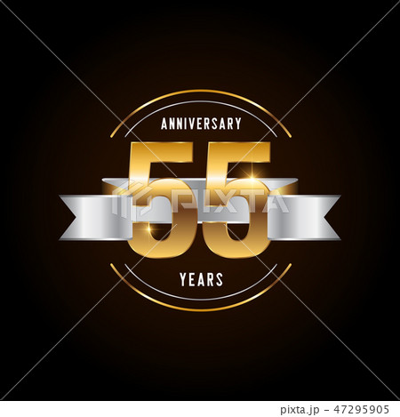 55 years anniversary celebration logotype.  47295905