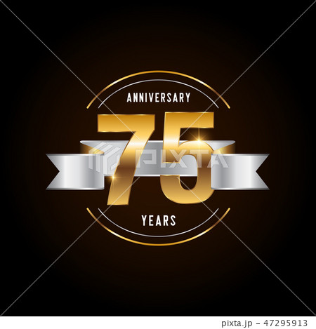 75 years anniversary celebration logotype.  47295913