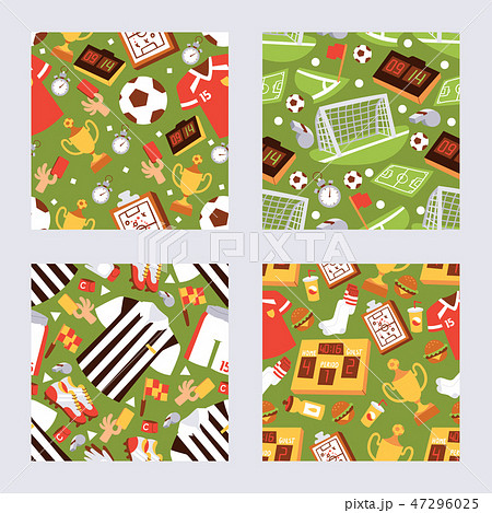 Football sport equipment seamless pattern vector illustration. Recreation and leisure. Uniform an Football sport equipment seamless pattern vector illustration. Recreation and leisure. Uniform an 47296025