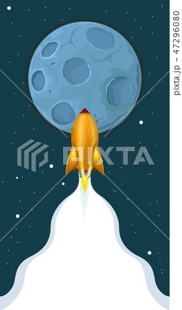 Rockets flying to the moon 47296080