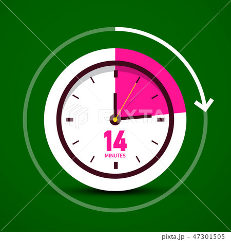 Fourteen 14 Minutes Analog Stopwatch Clock Icon Fourteen 14 Minutes Analog Stopwatch Clock Icon 47301505
