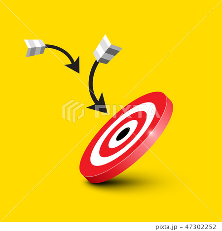 Dart Target - Bullseye with Darts - Arrows Dart Target - Bullseye with Darts - Arrows 47302252