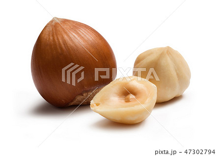 Hazelnuts isolated on white background Hazelnuts isolated on white background 47302794