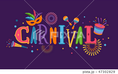 Brazilian Carnival, music festival, masquerade flyer, vector design Brazilian Carnival, music festival, masquerade flyer, vector design 47302829