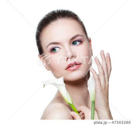 Healthy woman isolated on white background Healthy woman isolated on white background 47303260