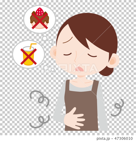 エプロン主婦 ダイエット カロリー制限のイラスト素材