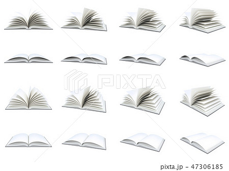 本 開く パターンのイラスト素材