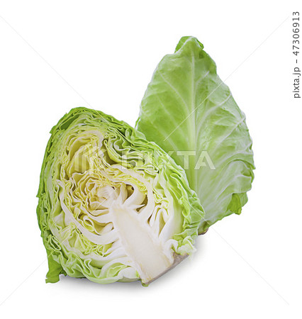 Sliced cabbage isolated on white background Sliced cabbage isolated on white background 47306913