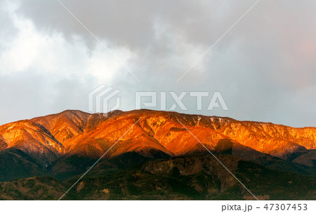 朝焼け、櫛形山、南アルプス市 朝焼け、櫛形山、南アルプス市 47307453