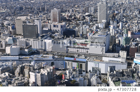 日本の東京都市景観  東京・池袋などを望む＝平成３１年１月２１日撮影 47307728