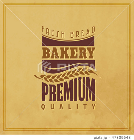 Vector bakery logo template on vintage background 47309648