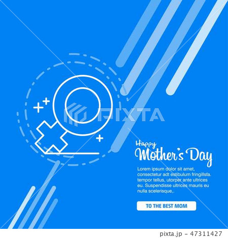 Mother's day greeting card with flowers background 47311427