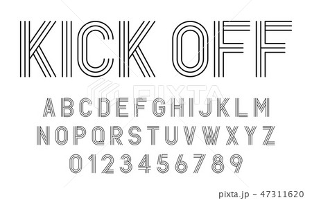 Set of alphabets fonts modern abstract design 47311620