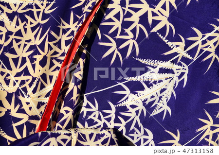 古い布、アンティーク着物、粋、懐古的、大正ロマン、和素材 47313158