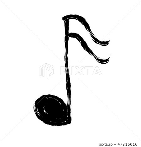 シンプルな16分音符 音楽イメージのイラスト素材