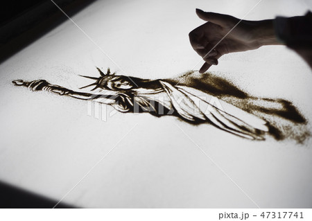 Sand animation for independence day in the United States Sand animation for independence day in the United States 47317741