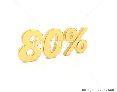 80% gold number on a white background. 80% gold number on a white background. 47317880
