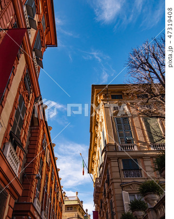 イタリア ジェノバ 赤の宮殿 白の宮殿の写真素材 47319408 Pixta