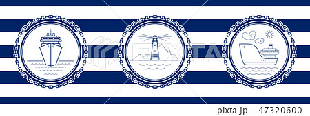 Banner with Sea Emblems Banner with Sea Emblems 47320600