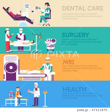 Banners set of clinic dental, surgery, health care and medical examination doctor collection concept 47321870