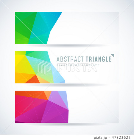 Vector banners set abstract triangle background 47323622