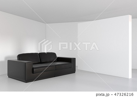 Meeting room and blank banner in interior with large window. 3D Rendering 47326216
