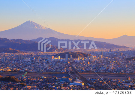 朝焼けの富士山、静岡市 朝焼けの富士山、静岡市 47326358