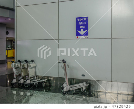 Trolleys at the airport 47329429