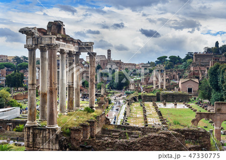 Ruins of Roman Forum. Rome. Italy Ruins of Roman Forum. Rome. Italy 47330775