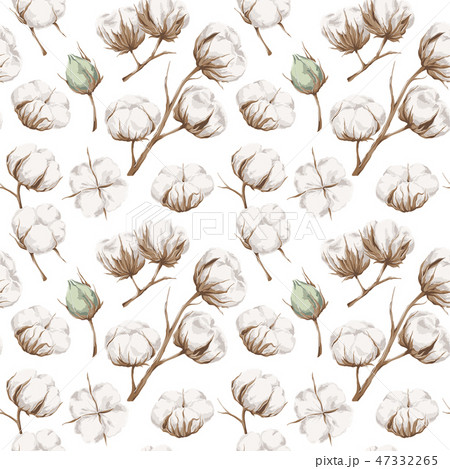 Seamless cotton pattern 47332265