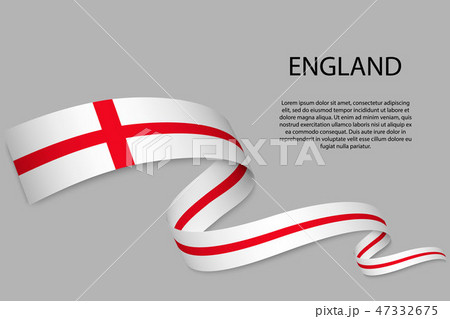 Waving ribbon or banner with flag Waving ribbon or banner with flag 47332675