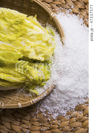 Kimjang stuff, vegetables and seasoning materials for kimchi 47337577