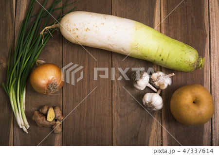 Kimjang stuff, vegetables and seasoning materials for kimchi 47337614