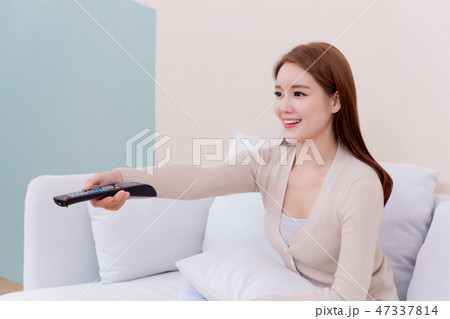 Beautiful young woman's daily life concept photo 080 47337814