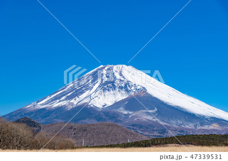 富士山　冬　静岡県裾野市 47339531