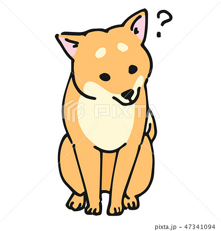 Shiba Inu Dog Pose Facial Expressions Hatena Stock Illustration