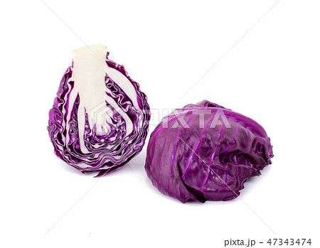 Purple cabbage isolated on white background Purple cabbage isolated on white background 47343474