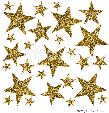Gold stars on white background. 47346556