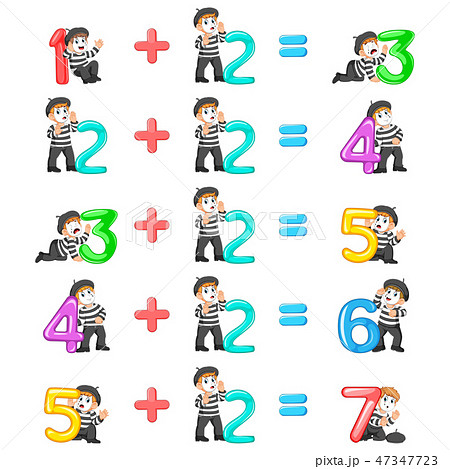 The Number Increment From 3 Until 7のイラスト素材 The Number Increment From 3 Until 7のイラスト素材