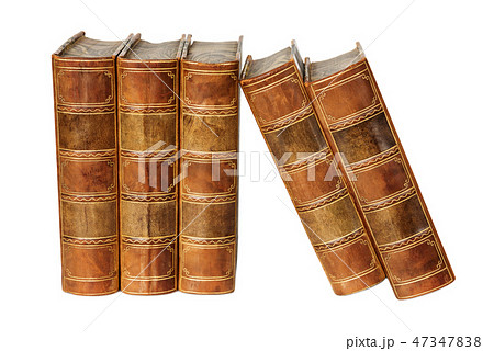 Аntique books on white background 47347838