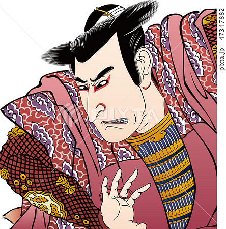 浮世絵 歌舞伎役者 その16のイラスト素材