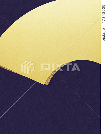和-和風-和柄-背景-金箔-扇-紫 47348609